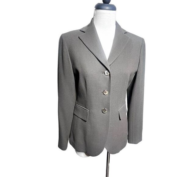 Anne Klein Olive Green Vintage Wool Suit Jacket Blazer size 4 - Picture 5 of 7